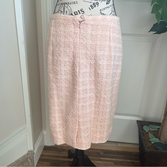 Paule Vasseur Tweed Vintage 2-Piece Suit Pink Sz 40/42 - Picture 14 of 16